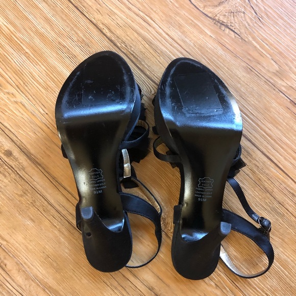 Platinum BP Black Satin Sandals - Picture 6 of 12